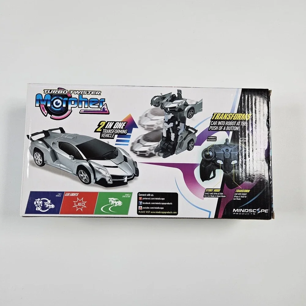 NEW Remote Control Transformer Car Silver‎ Mindscope products Turbo Robot